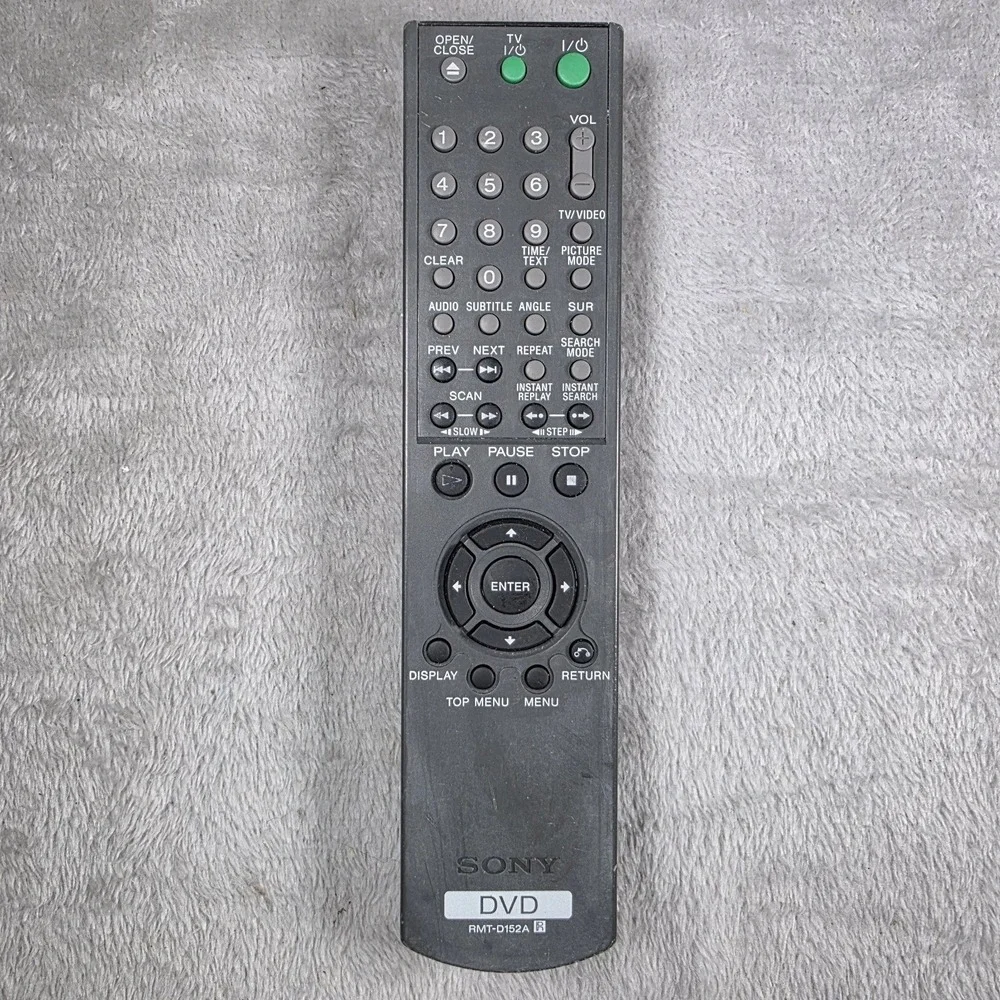 Sony RMT-D152A DVD Player Remote Control Black Replacement Controller